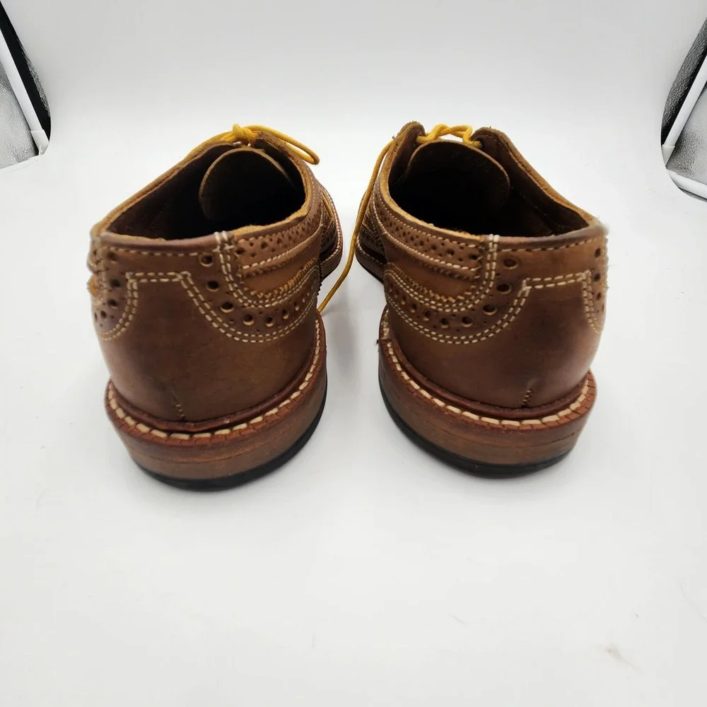Allen Edmonds Neumok Tan Leather Wingtip Brogue Oxfords Mens 4076 Brown